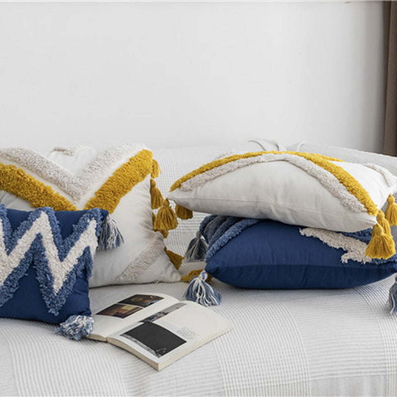 Funda de cojín de lona de algodón