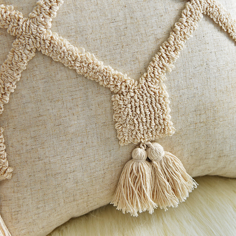 Ręcznie tkana poszewka na poduszkę z bawełny i poliestru