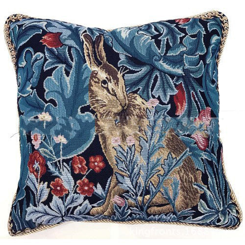Cushion Throw Pillow Tapestry Art Cushion Woven Flower Jacquard Cushion