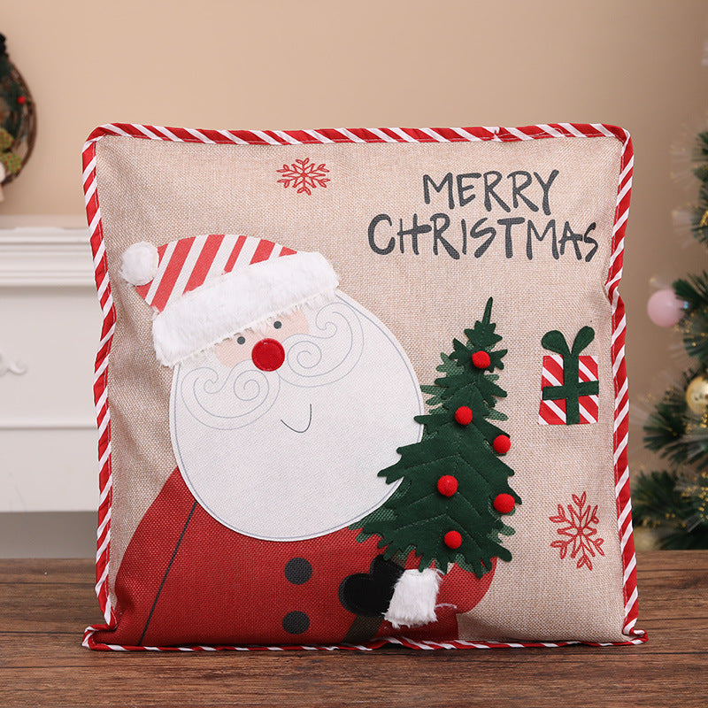 Decorative Pillowcase with Santa Claus for Christmas