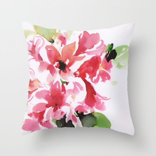 Modern Minimalist Pillowcase with Flowers