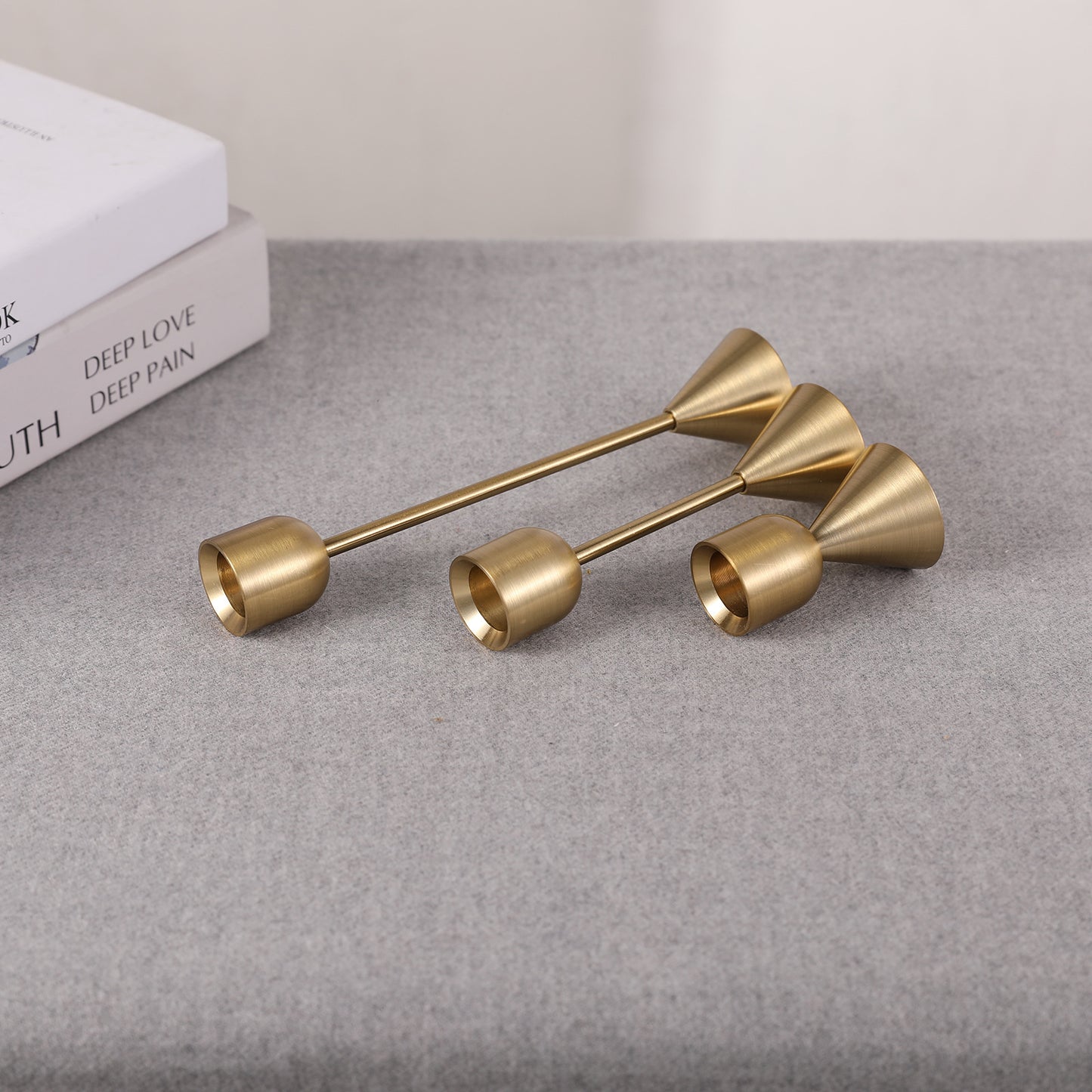 Vintage Miedziano-Aluminiowy Metalowy Świecznik na Wesela i Dekoracje Domowe