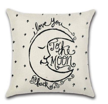 Love Curtain Pillow - Creative Linen Pillowcase for Valentine's Day