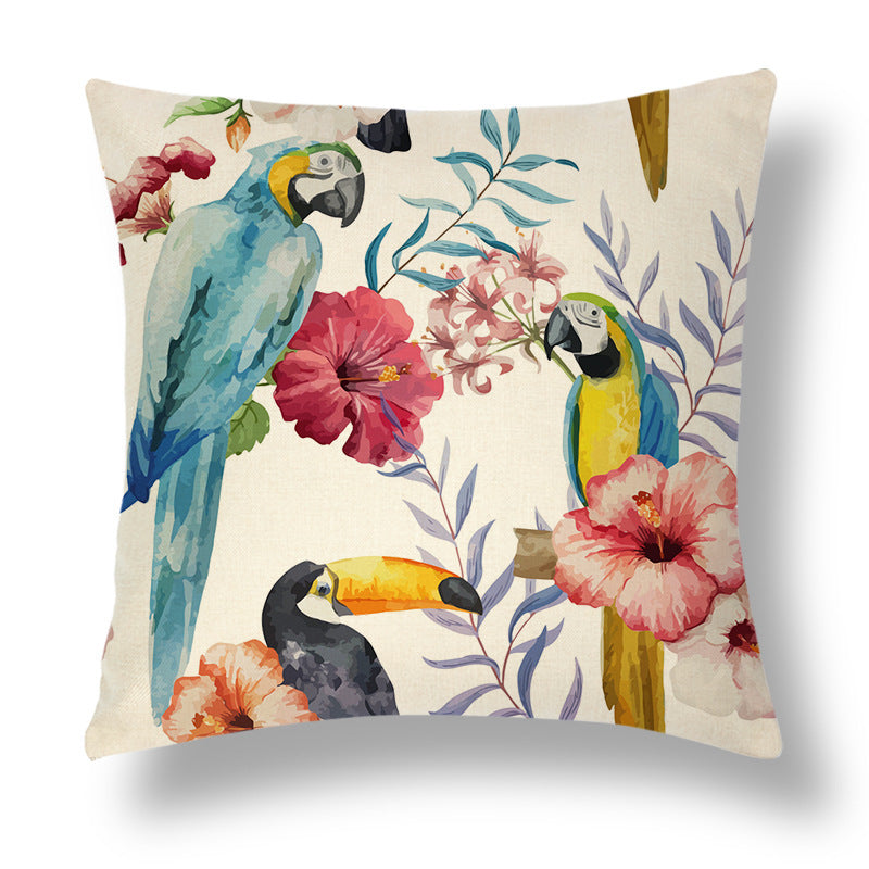 Decorative Pillow with Linen Cover from the Tropical Series