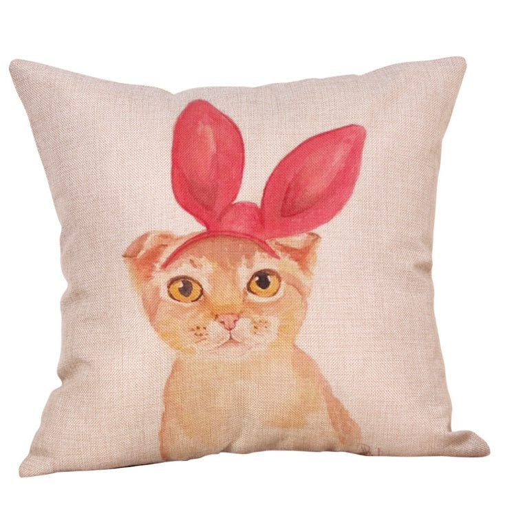 Adorables fundas de almohada con forma de gato: decoración encantadora para el hogar