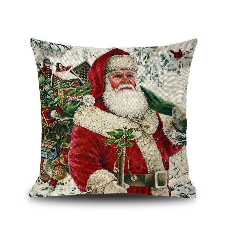 Christmas Linen Pillowcase - Modern Style