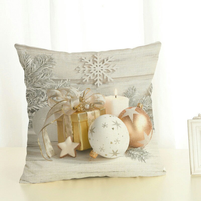 Christmas Linen Pillowcase - Modern Style