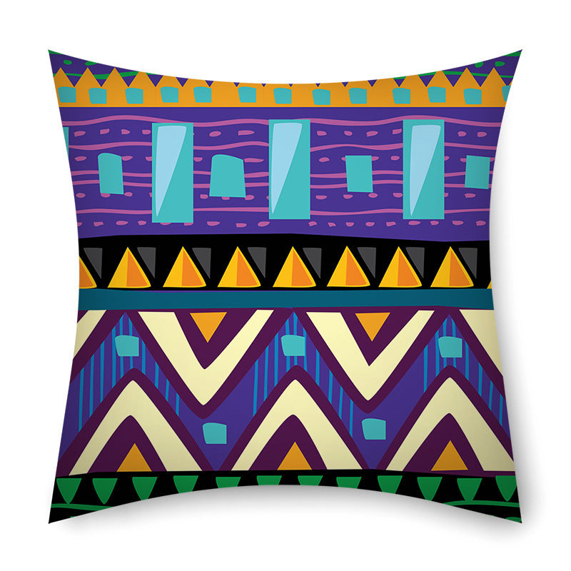 Almohada con estampado étnico de rayas tribales africanas