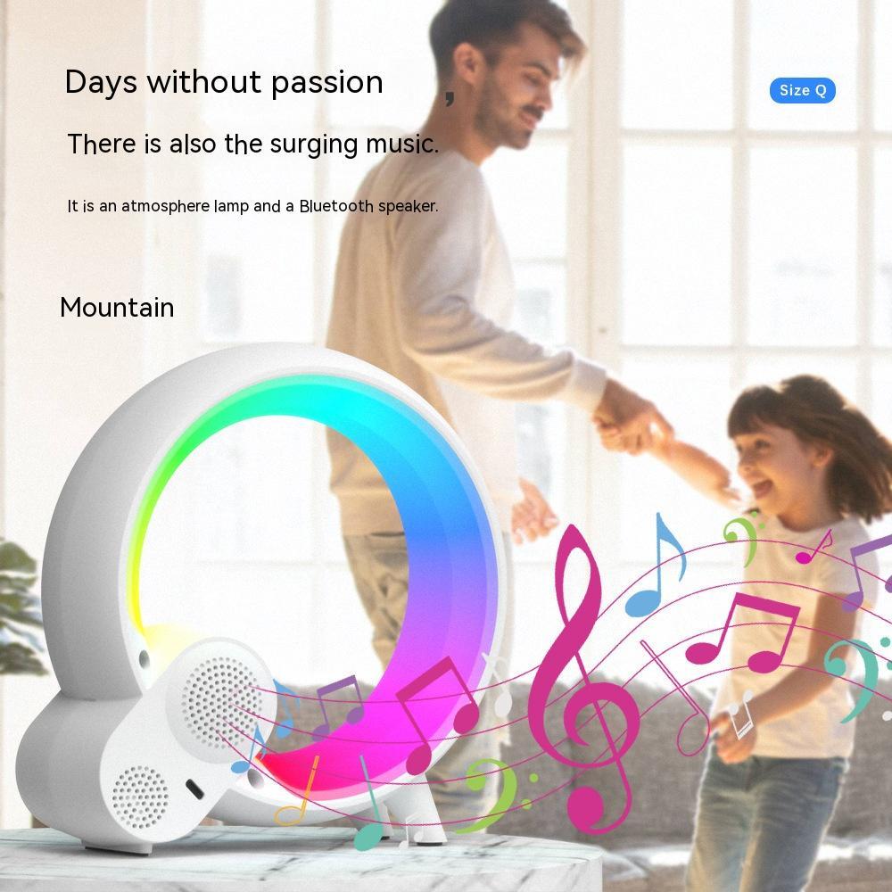 Kreatywny zegar budzikowy Q Light Analogowy z cyfrowym wyświetlaczem, dźwiękiem Bluetooth i inteligentnym budzeniem z kolorowym światłem