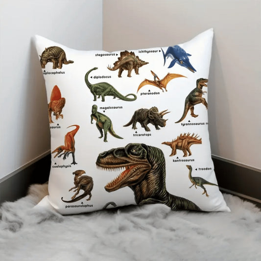 Dinosaur Pillow Cover - 18x18 cm for a Boy's Room