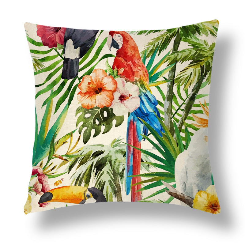 Decorative Pillow with Linen Cover from the Tropical Series