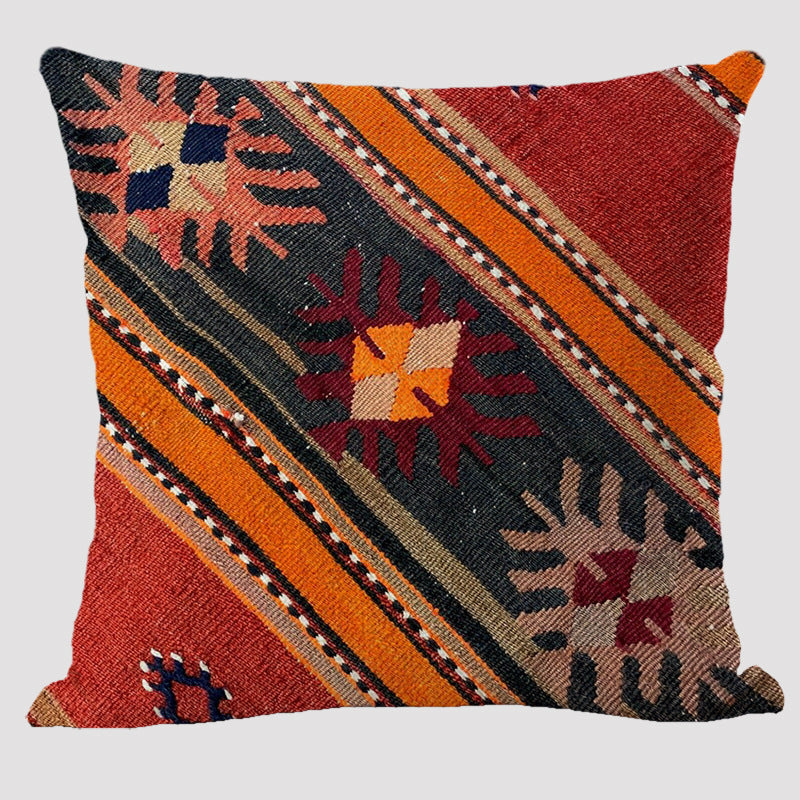 Almohada de lino bohemia de estilo étnico