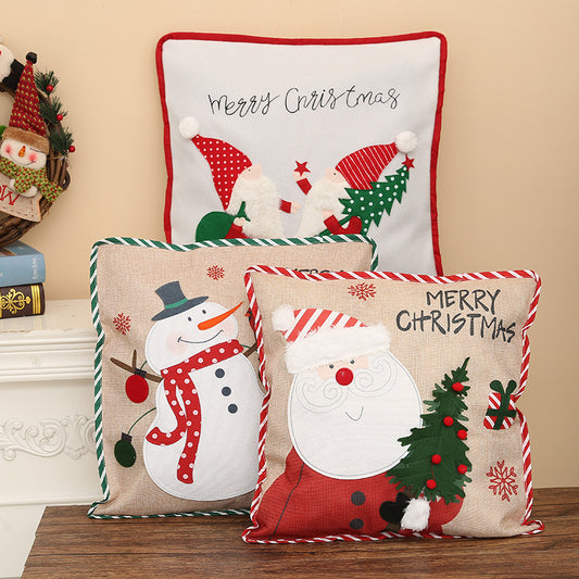 Decorative Pillowcase with Santa Claus for Christmas