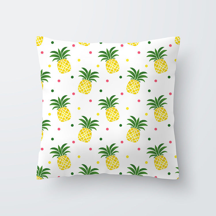 Funda de almohada hawaiana geométrica amarilla