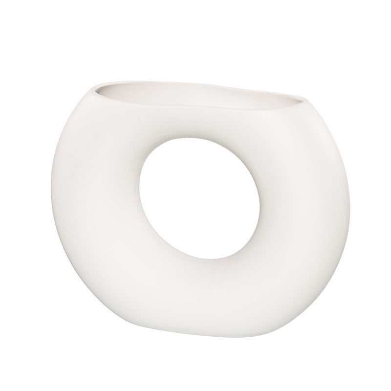 Wazon ceramiczny w kształcie ściętego koła