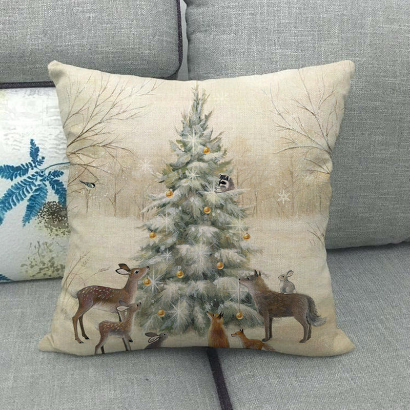 Linen pillowcase from the New Year and Christmas series