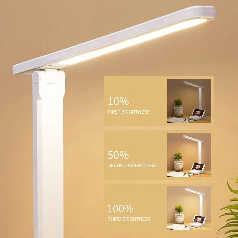 Foldable LED lamp, touch sensitive, dimmable, USB charged