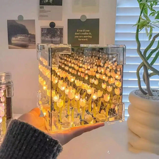 Luz nocturna LED Tulipán 2 en 1, regalo de cumpleaños