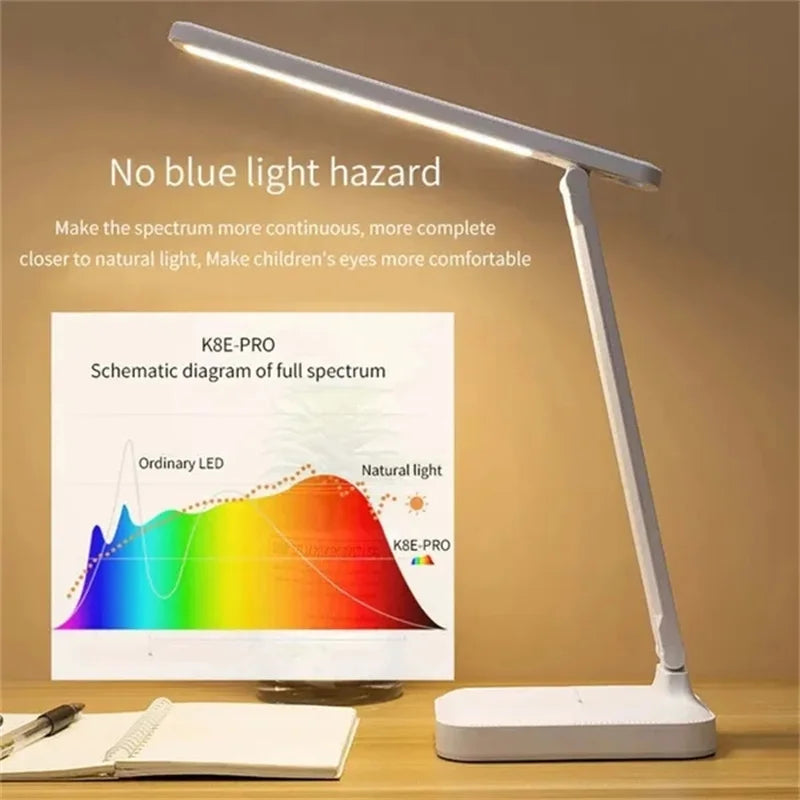 Foldable LED lamp, touch sensitive, dimmable, USB charged