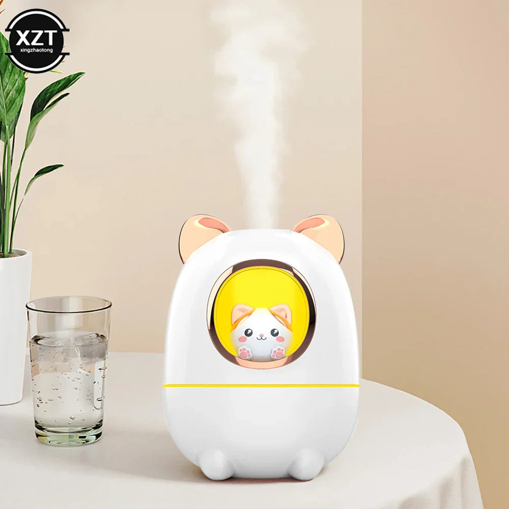 Humidificador de aire USB, lindo gato con luz nocturna