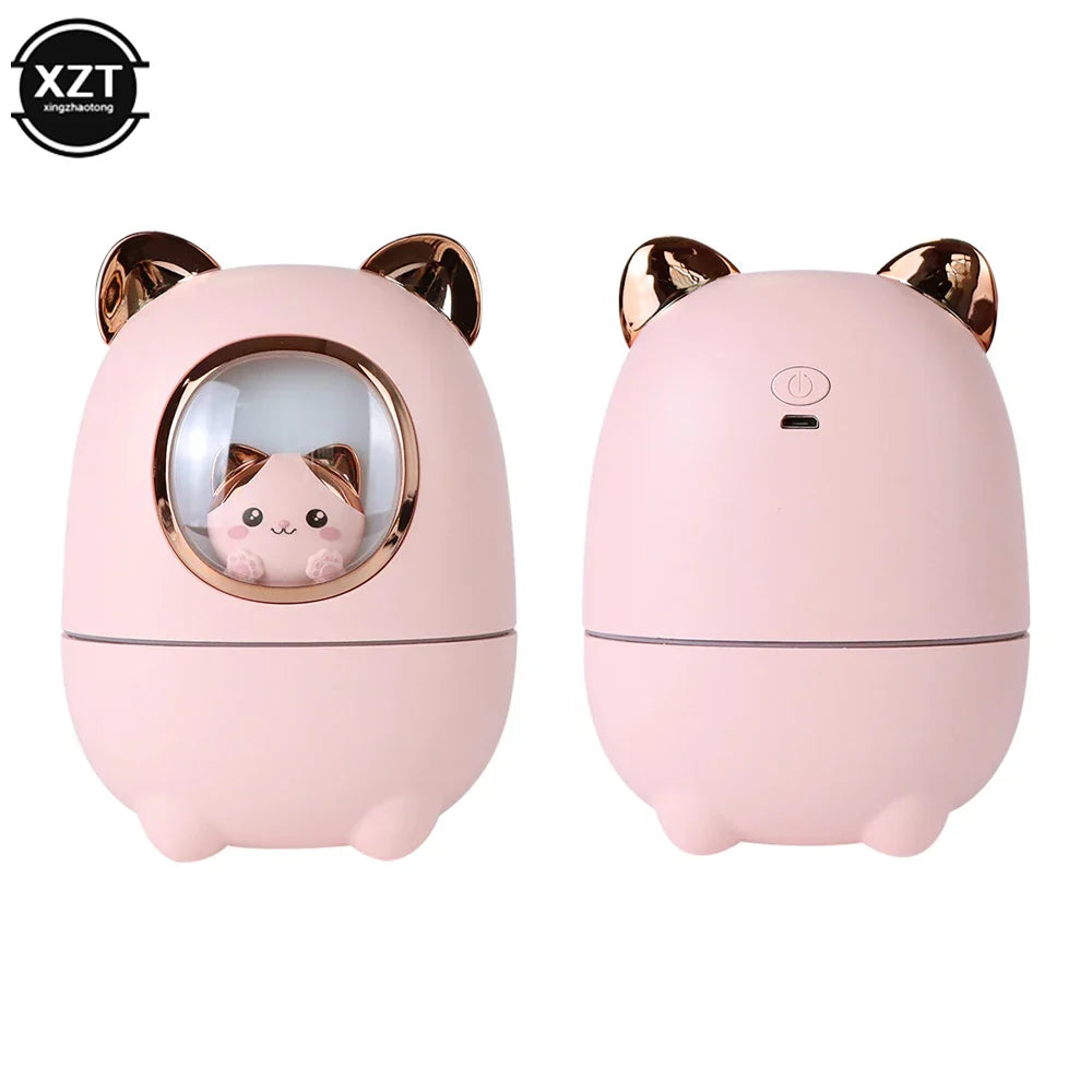 Humidificador de aire USB, lindo gato con luz nocturna