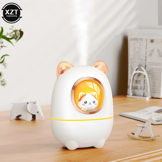 Humidificador de aire USB, lindo gato con luz nocturna