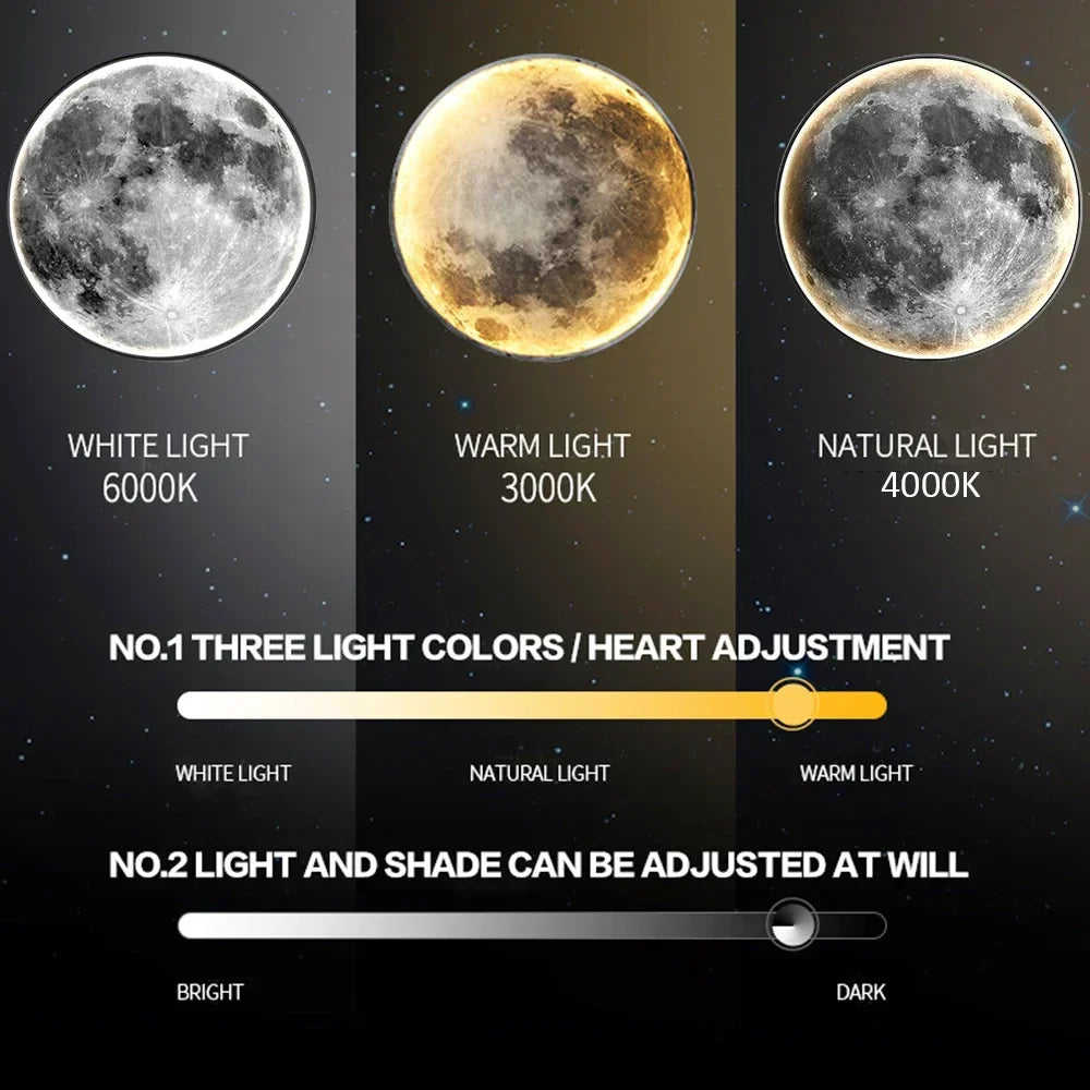 Lámpara LED Luna, decoración de pared para habitación infantil