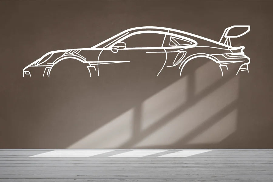 Pegatina de pared con silueta de coche