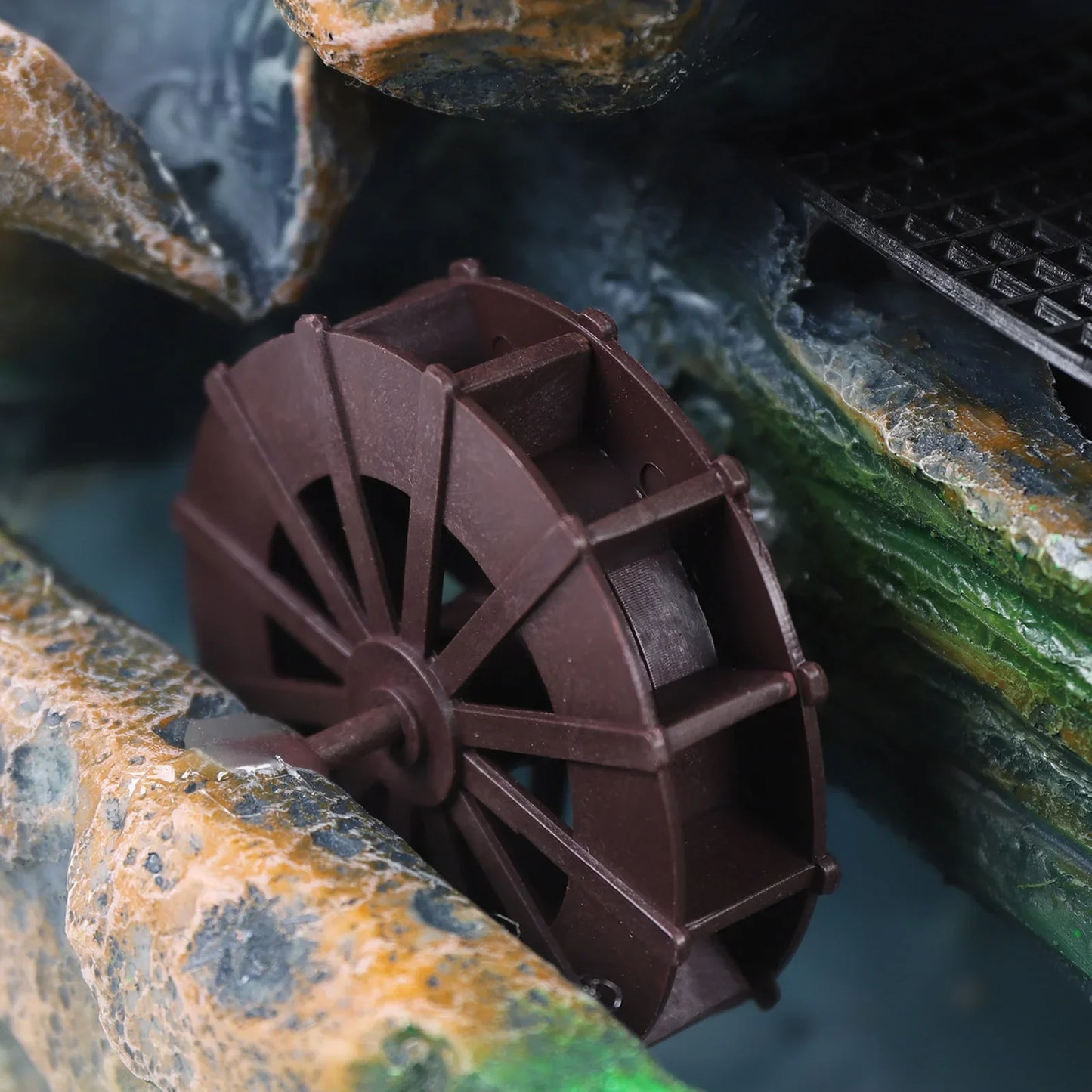 Table fountain with waterfall, decoration
