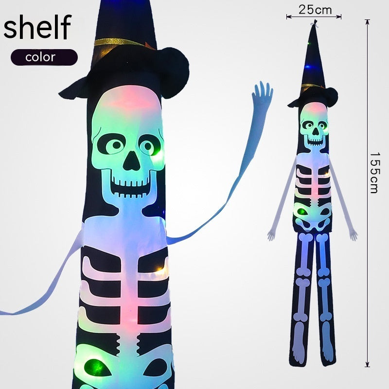 Halloween LED Lamp z Czaszką i Dekoracyjnym Oświetleniem