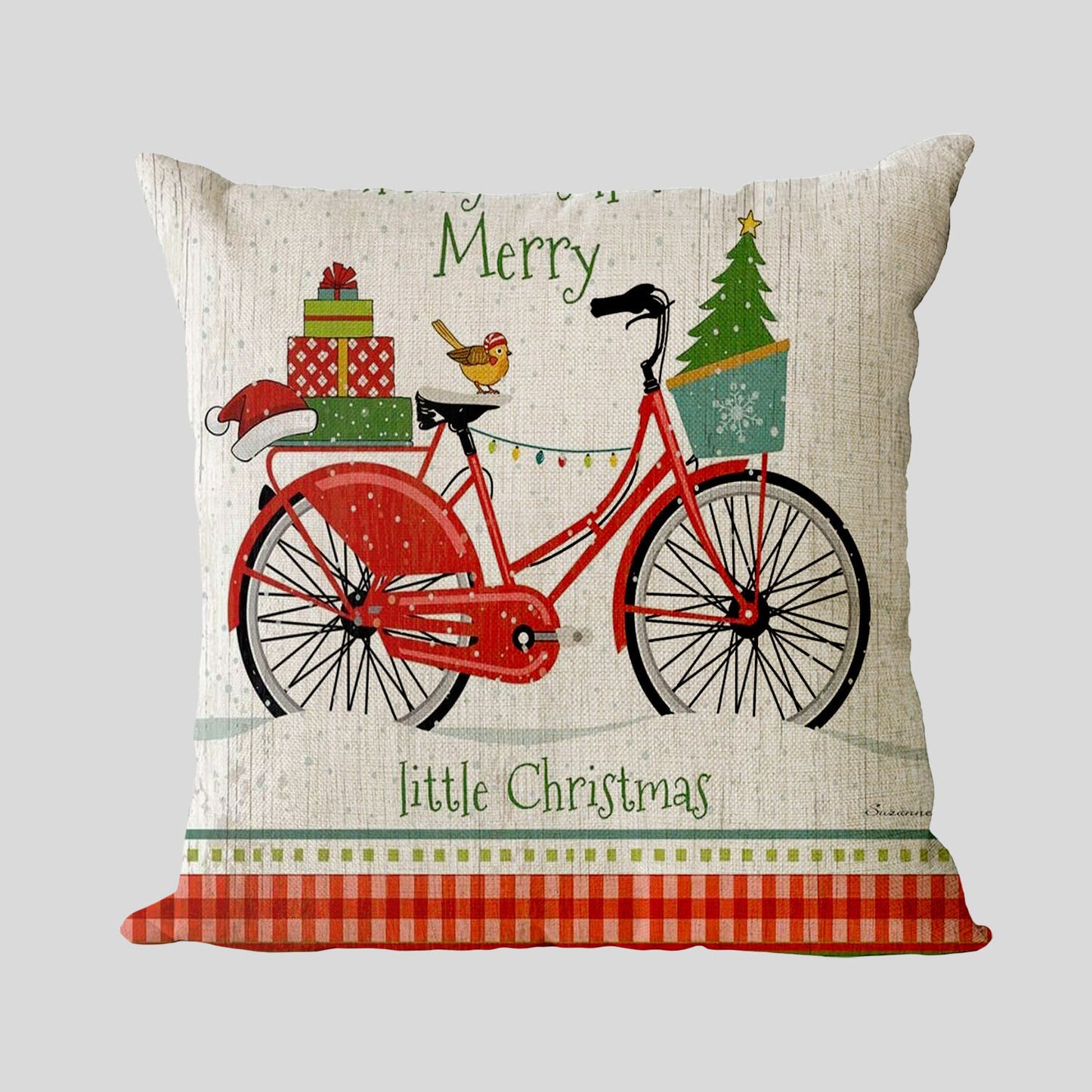 Linen pillowcase from the New Year and Christmas series