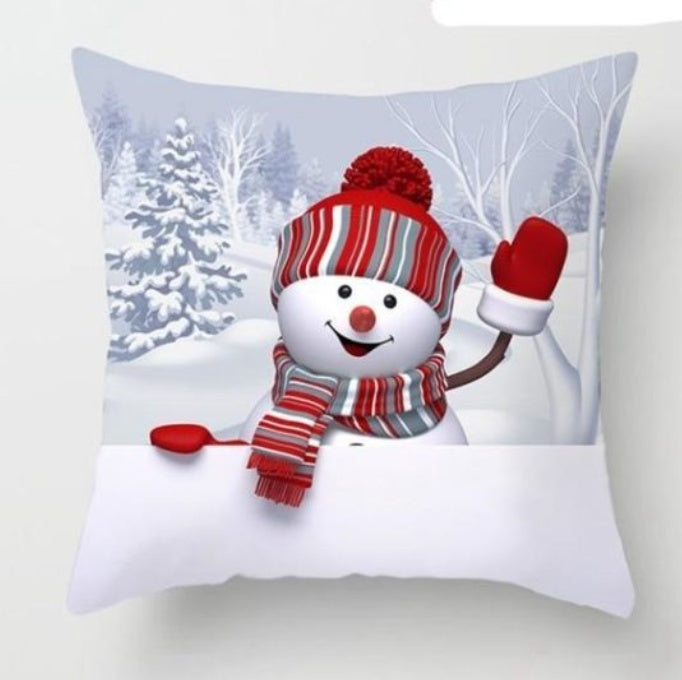 Christmas Snowman Decorative Pillow