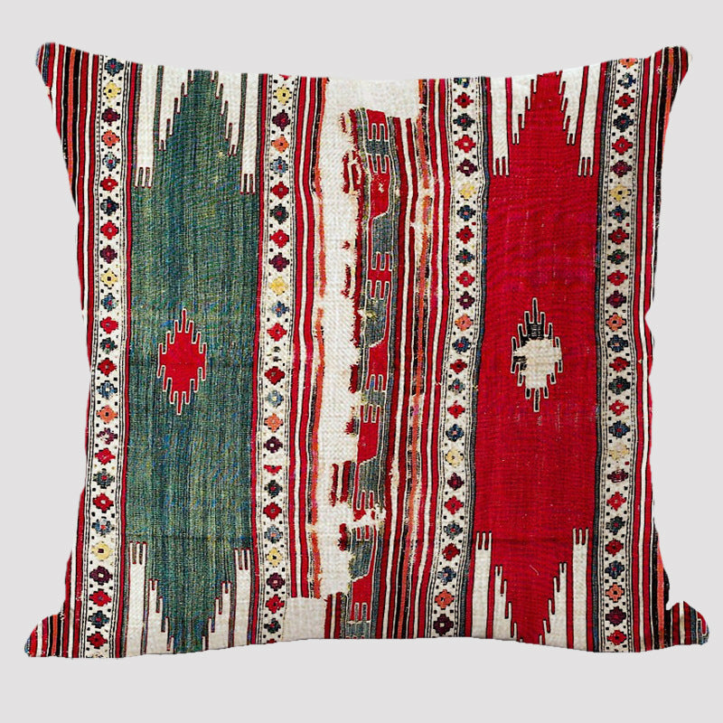 Almohada de lino bohemia de estilo étnico