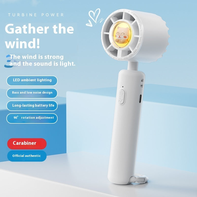 Portable Ice Compress Small Handheld Fan USB Rechargeable Cooling Fan