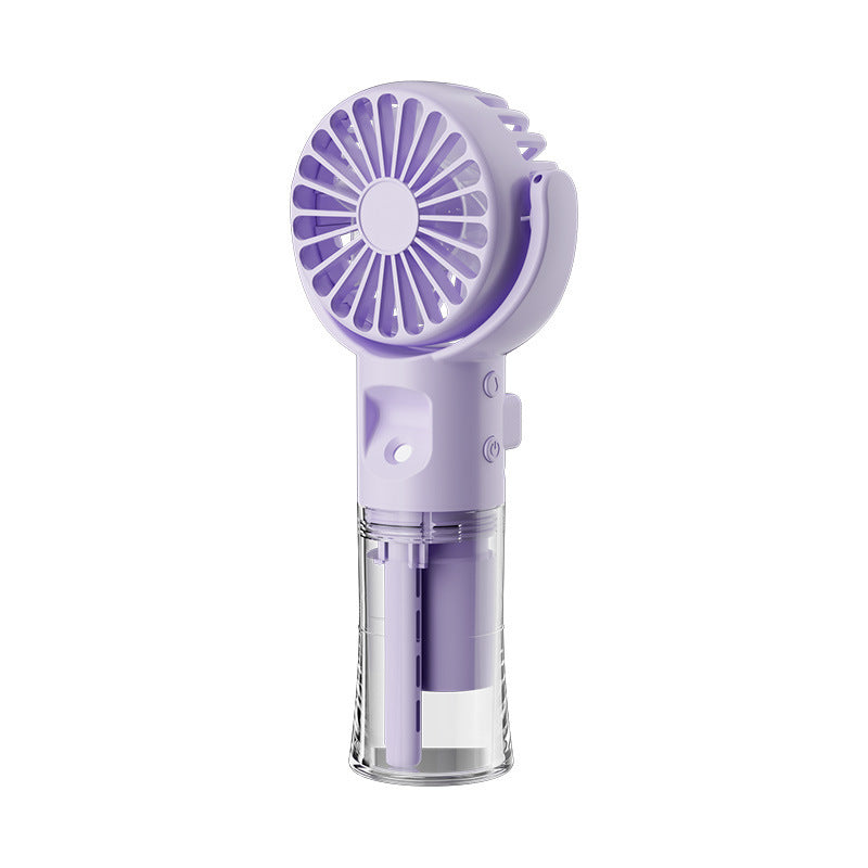Portable Handheld Spray Fan 4-Speed ​​Water Spray Mist Fan Summer Cooling Artifact USB Charging Summer Supplies Outdoor Mini Fan