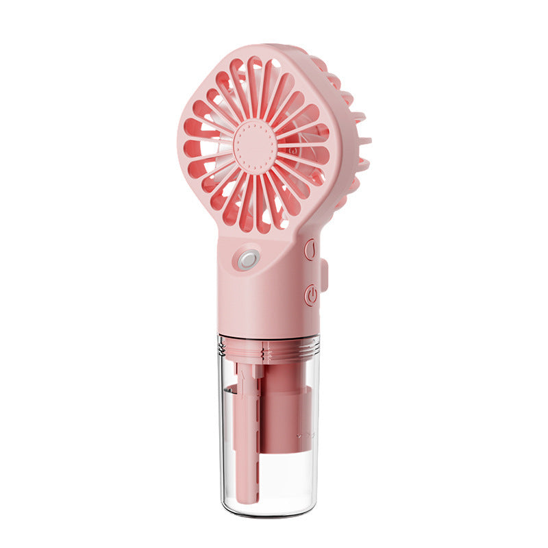 Portable Handheld Spray Fan 4-Speed ​​Water Spray Mist Fan Summer Cooling Artifact USB Charging Summer Supplies Outdoor Mini Fan