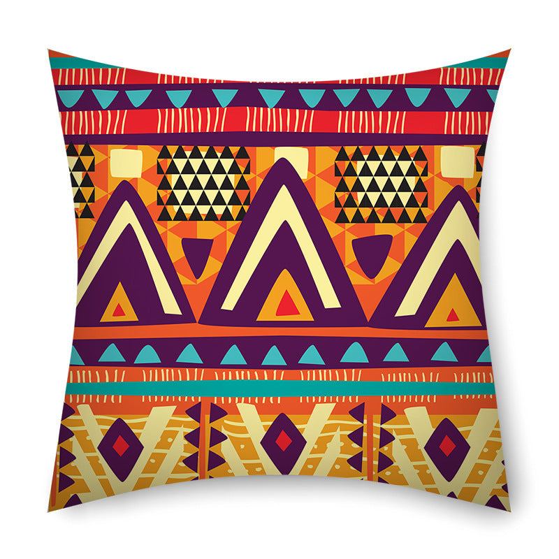 Almohada con estampado étnico de rayas tribales africanas