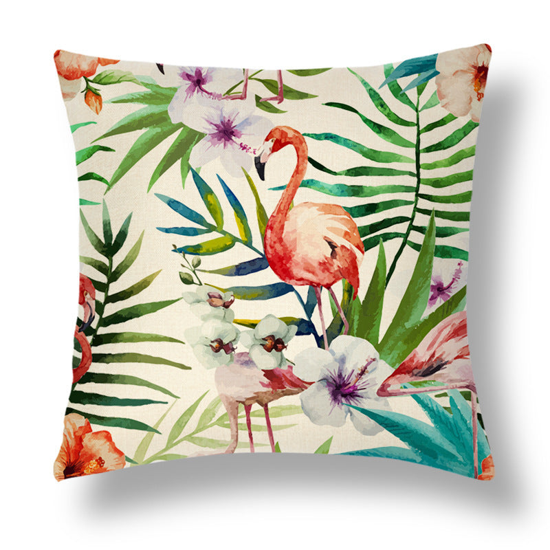 Decorative Pillow with Linen Cover from the Tropical Series