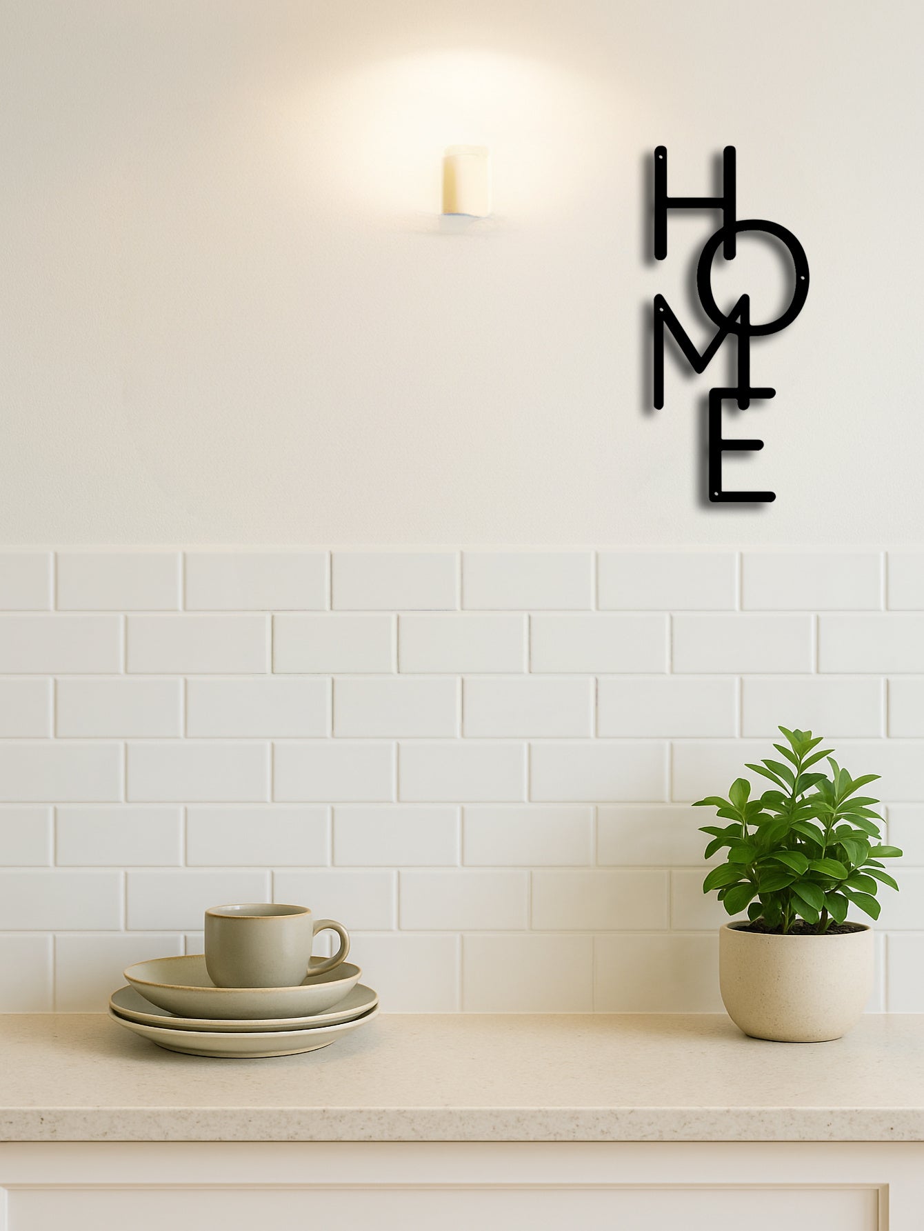 Metalowa Dekoracja Ścienna Litera HOME