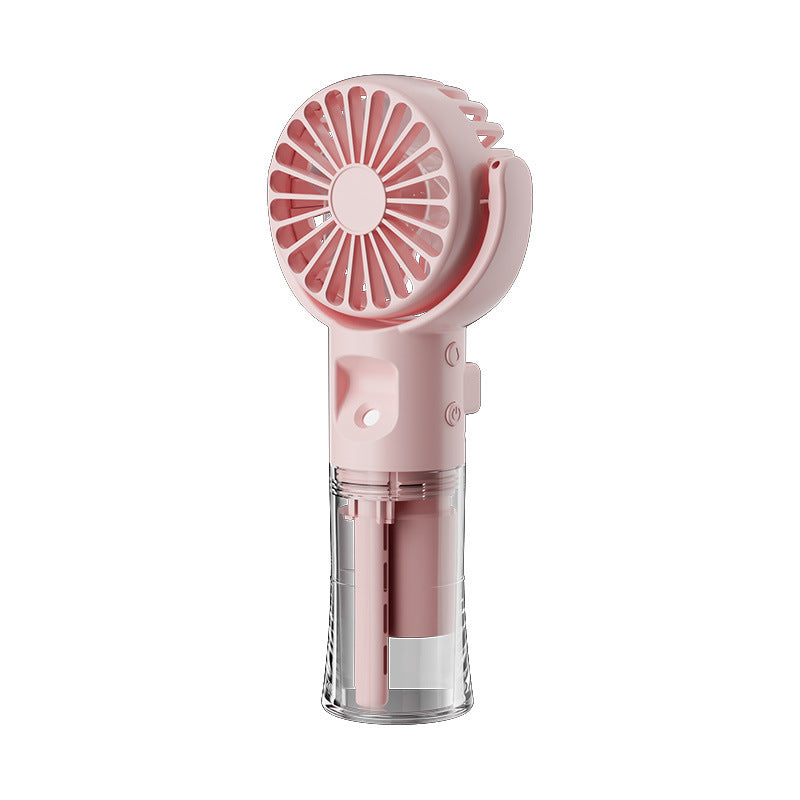 Portable Handheld Spray Fan 4-Speed ​​Water Spray Mist Fan Summer Cooling Artifact USB Charging Summer Supplies Outdoor Mini Fan