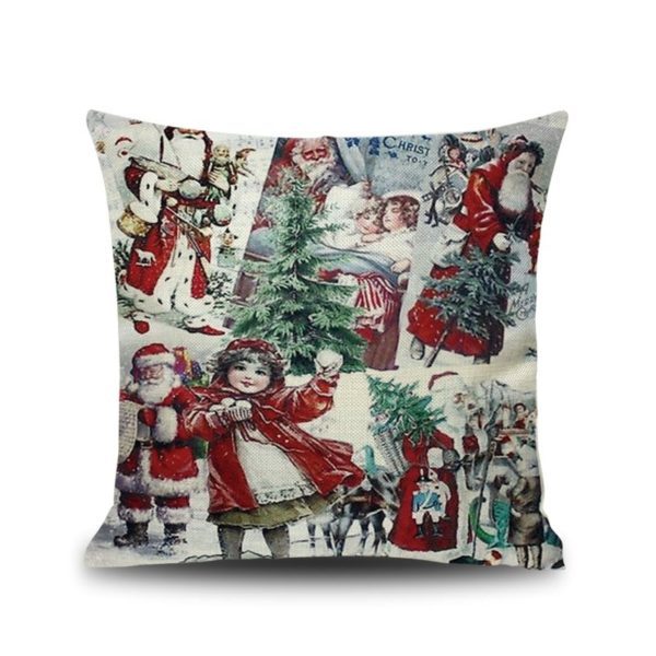 Christmas Linen Pillowcase - Modern Style