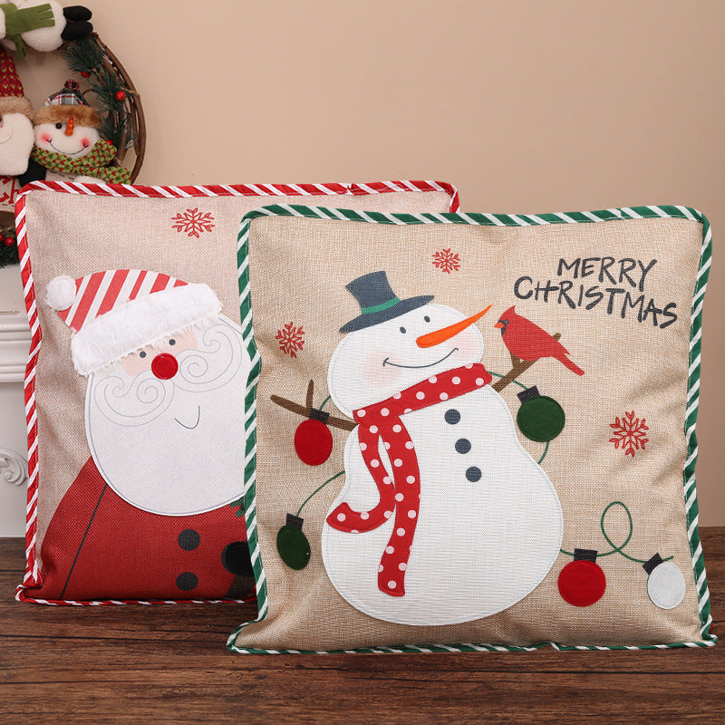 Decorative Pillowcase with Santa Claus for Christmas