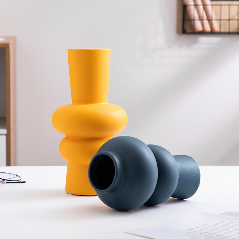Ceramiczny Wazon Kwiatowy Nordic Minimalistyczna Dekoracja do Salonu