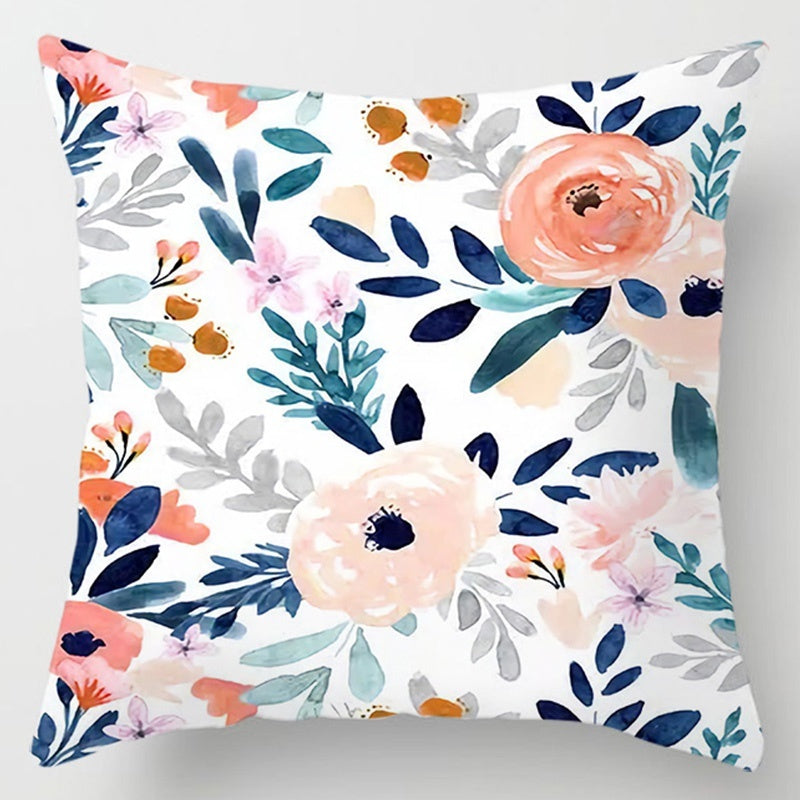 Funda de cojín con estampado floral para decoración de dormitorio