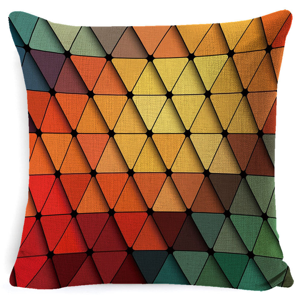 Kolorowa Poszewka na Poduszkę Creative Crayon Sense z Bawełny i Lnu