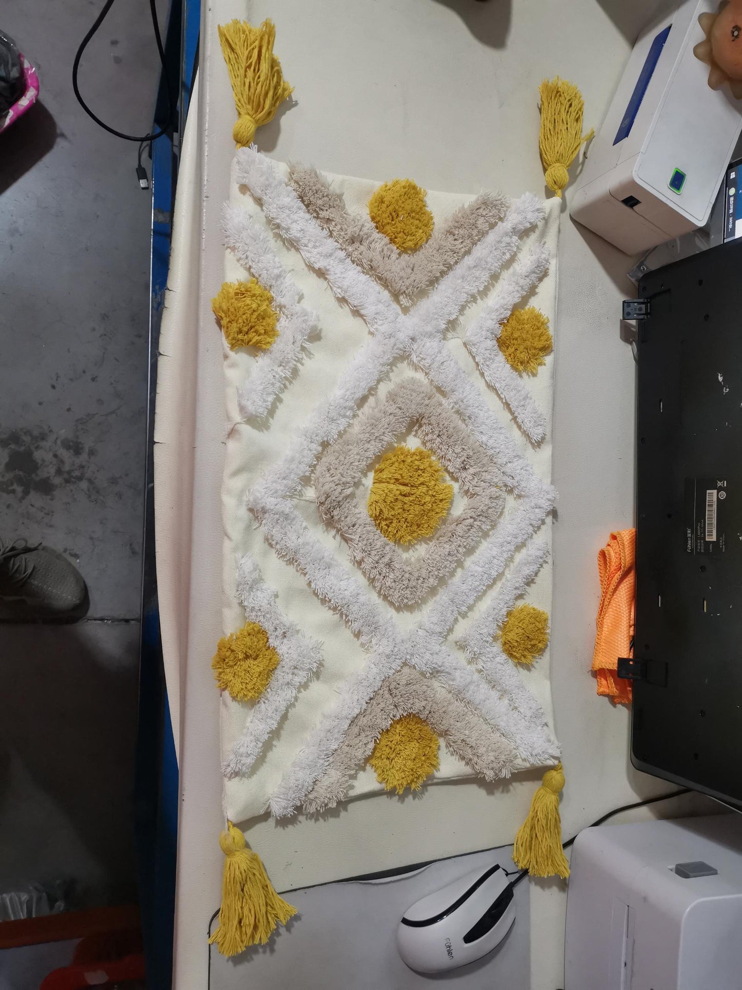 Nowa Boho Geometryczna Poduszka Tuftowana