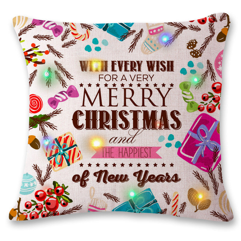 LED Christmas Pillow - New Flashing Lights