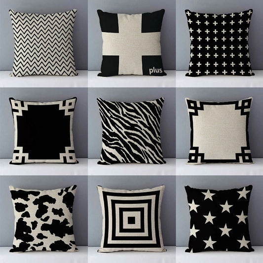 Geometric Decorative Pillows with an Abstract Pattern