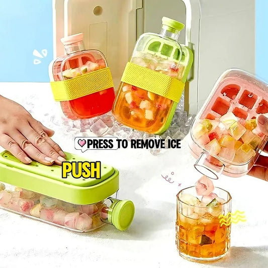 One-Click Molding Cooling Cup,Instant Ice Maker,Zero-Contact Design,Straw Included,Curling Mold,Portable &amp; Stylish Chilled Drink