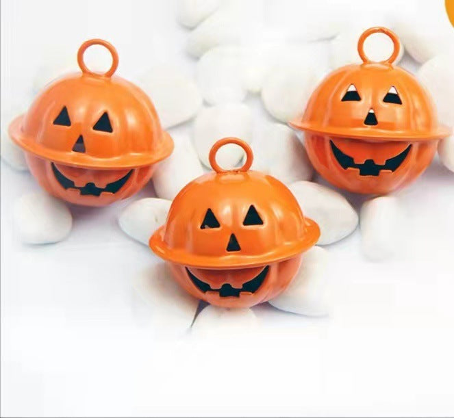 Small Halloween Pumpkin Bell Pendant